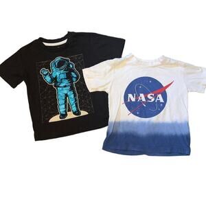 Space T-Shirt Bundle of 2 - Hollywood the Jean People - Kids Size 4 and 5